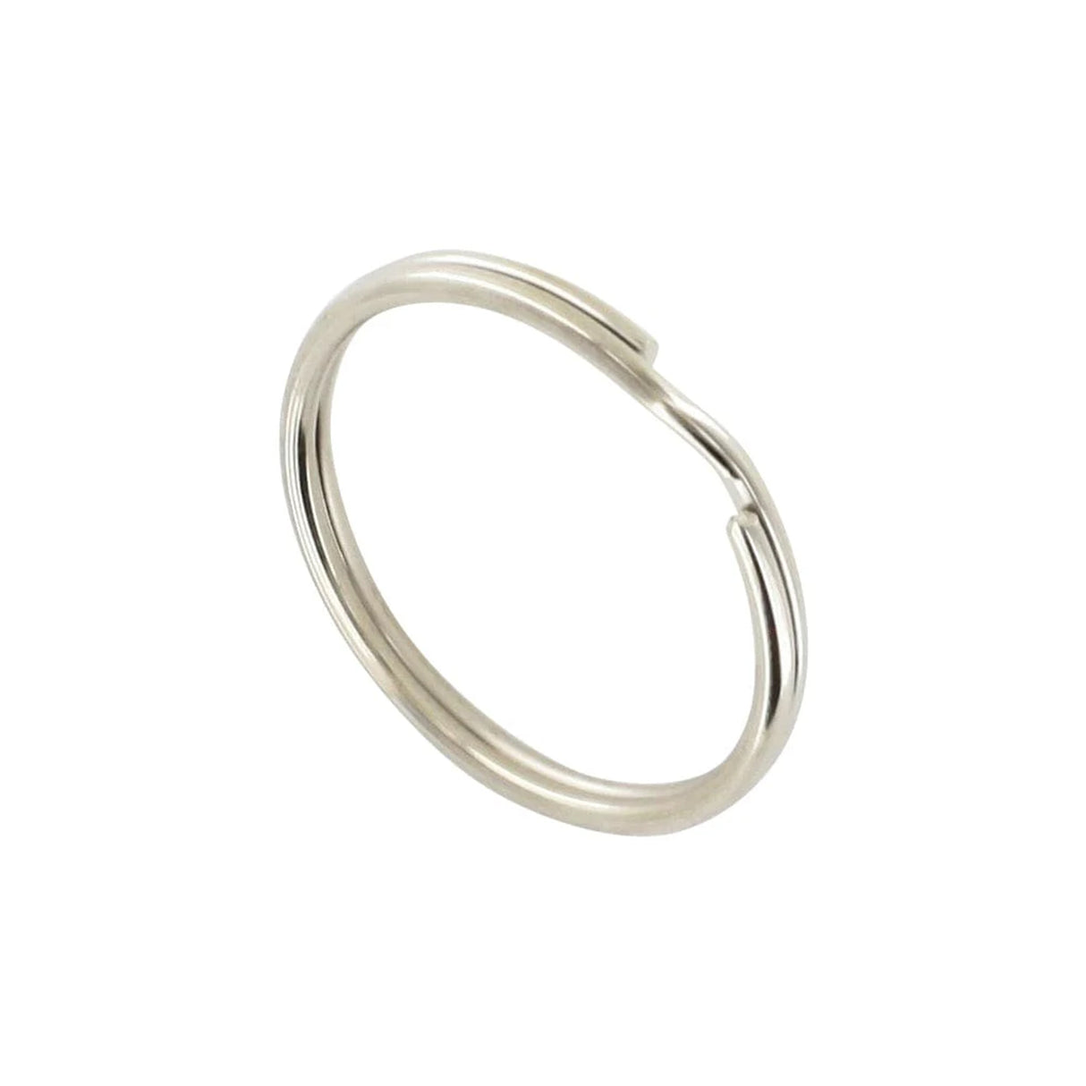 1 1/8" Nickel, Split Key Ring, Steel