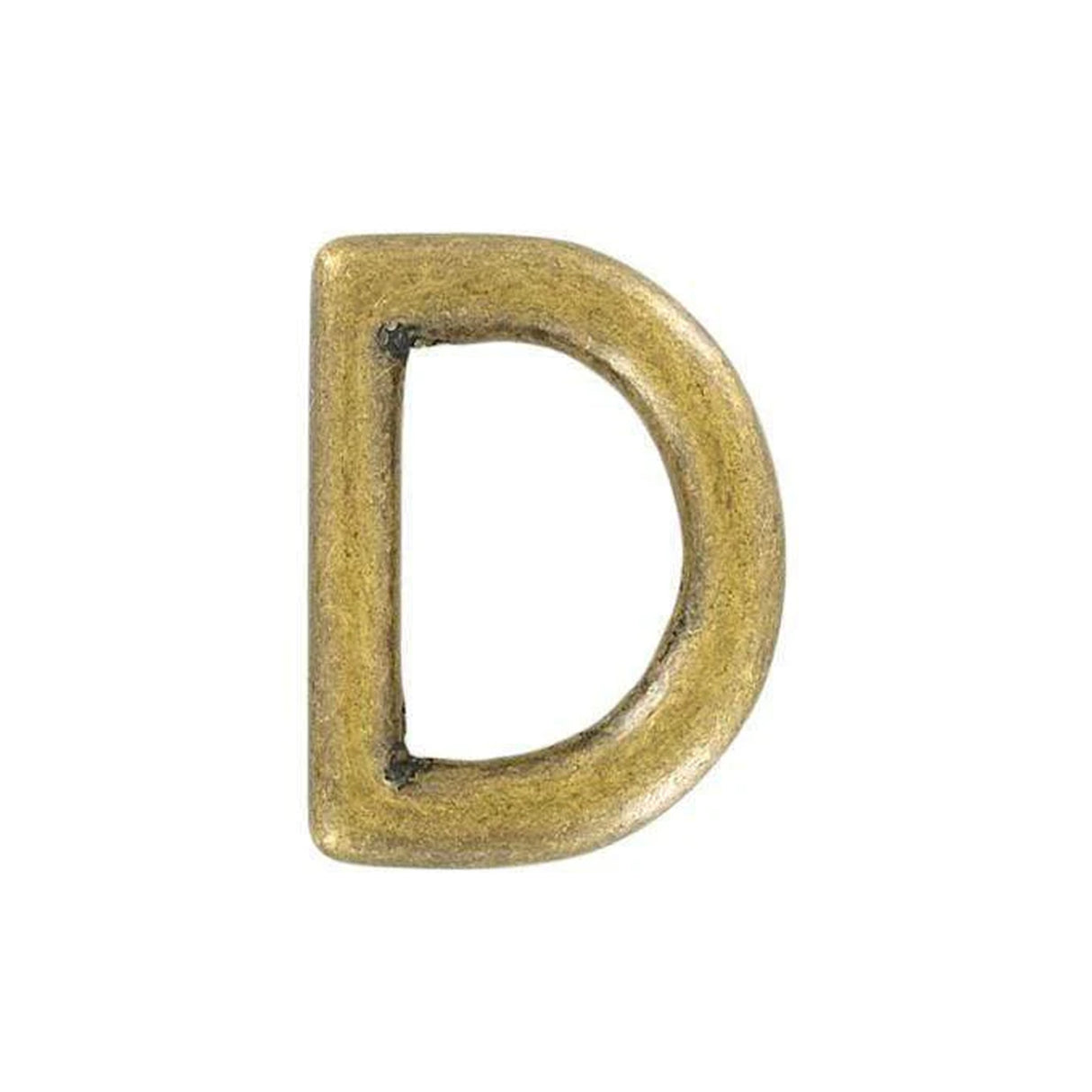 1/2" Antique Brass, Cast D Ring, Solid Brass