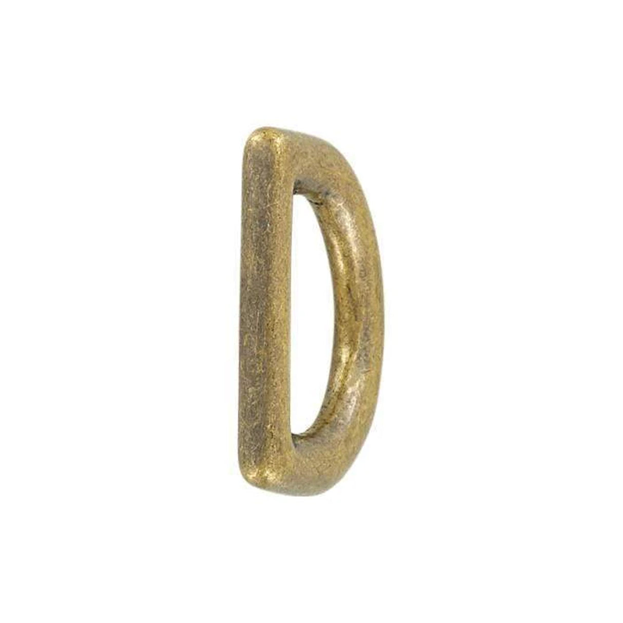 1/2" Antique Brass, Cast D Ring, Solid Brass
