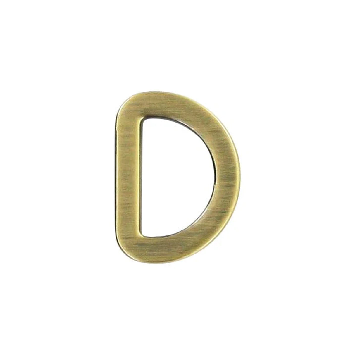 1/2" Antique Brass, Flat Cast D Ring, Zinc Alloy-PK5