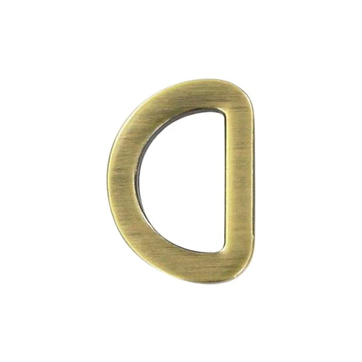 1/2" Antique Brass, Flat Cast D Ring, Zinc Alloy-PK5