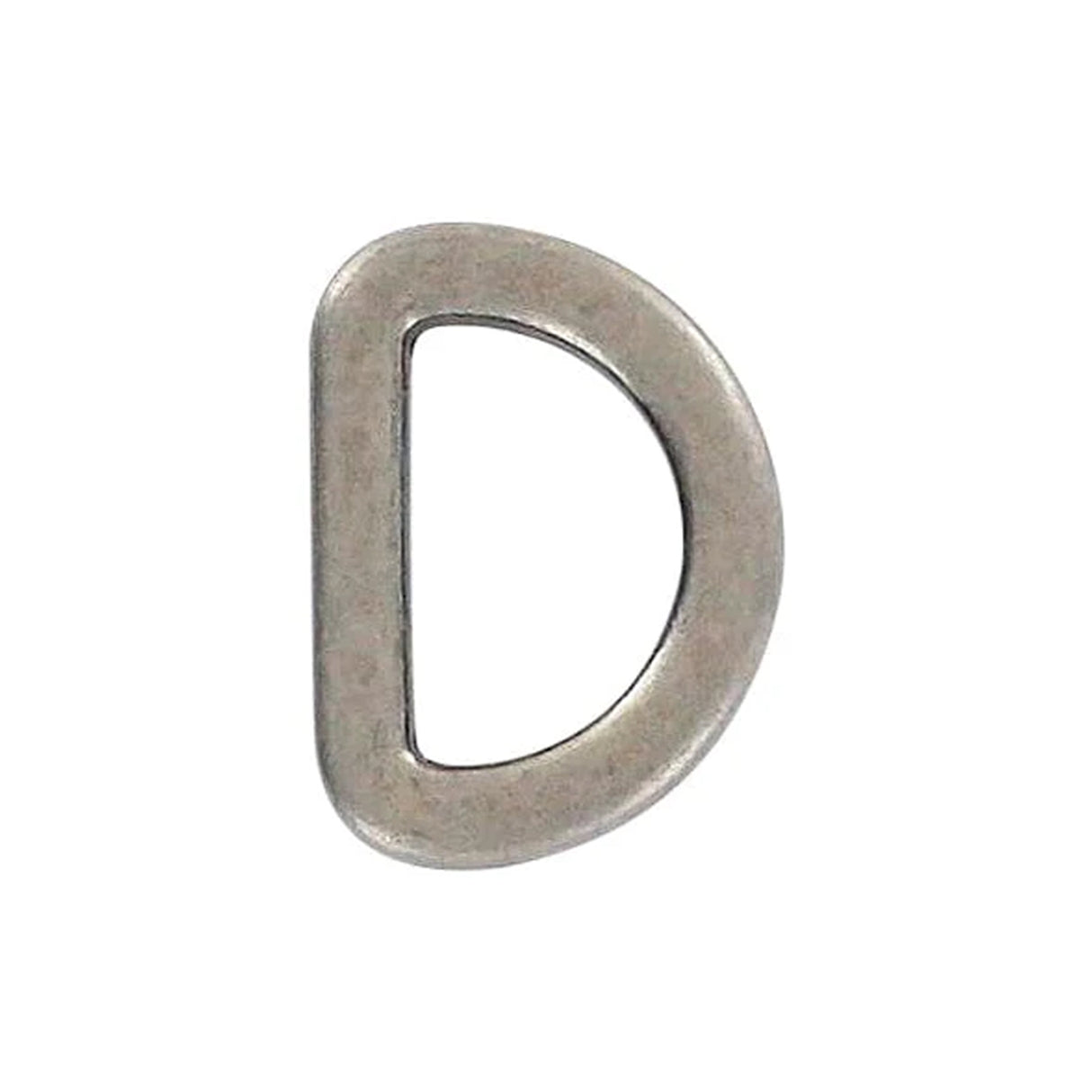 1/2" Antique Silver, Flat Cast D Ring, Zinc Alloy-PK5