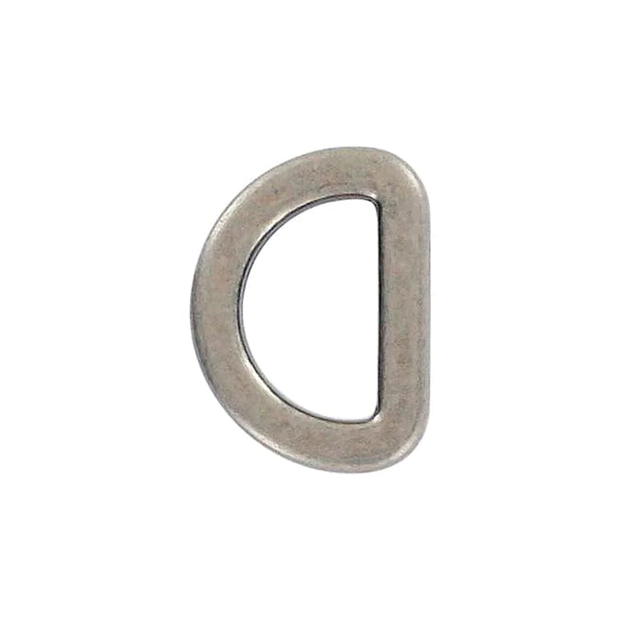 1/2" Antique Silver, Flat Cast D Ring, Zinc Alloy-PK5