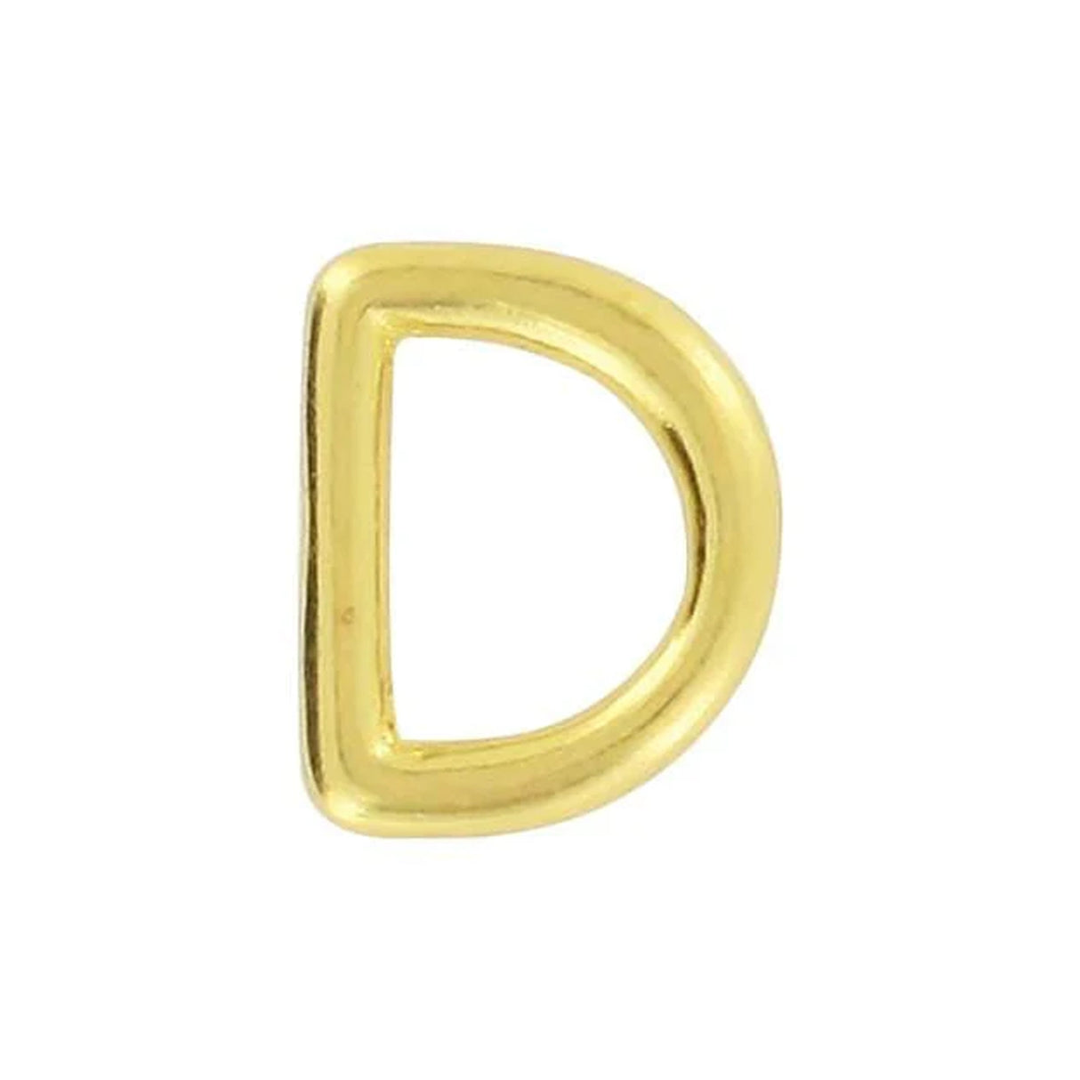 1/2" Shiny Brass, Cast D Ring, Solid Brass