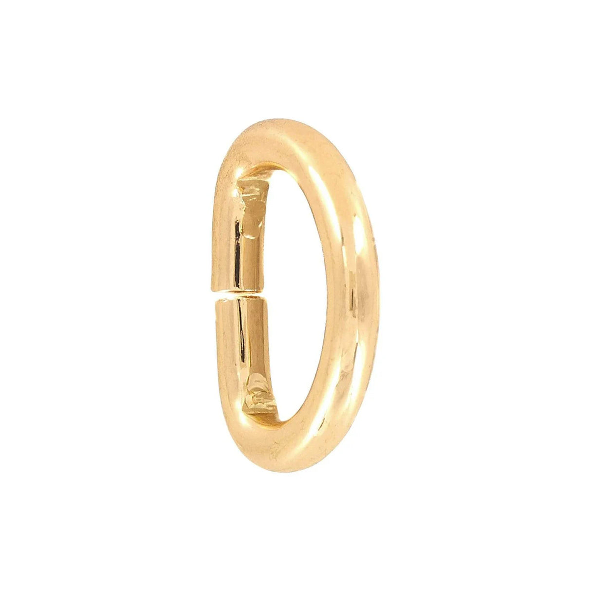 1/2" Shiny Gold, Split D Ring, Steel