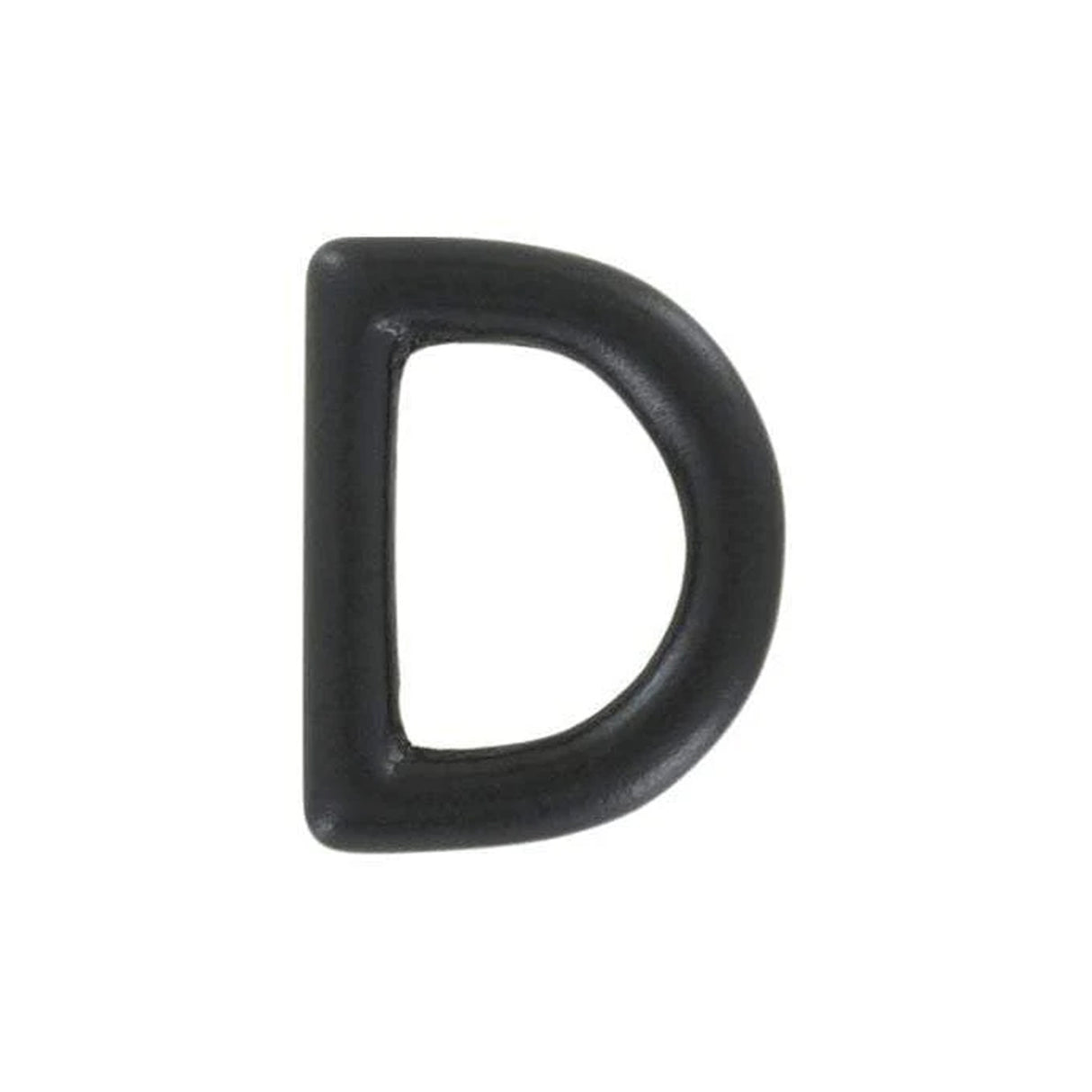 1/2" Matte Black, Cast D Ring, Solid Brass