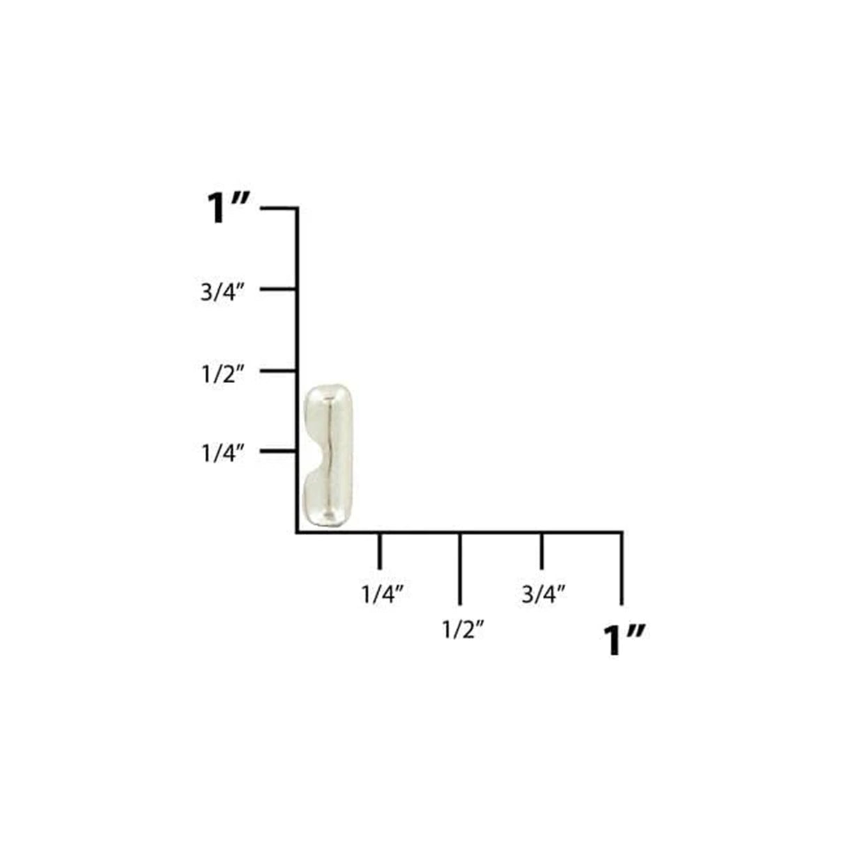 1/2" Nickel, Beaded End Connectors, Steel