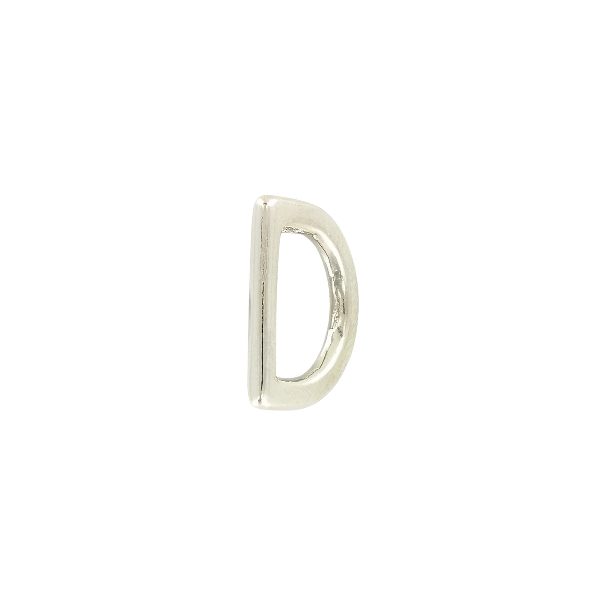 1/2" Shiny Nickel, Cast D Ring, Solid Brass