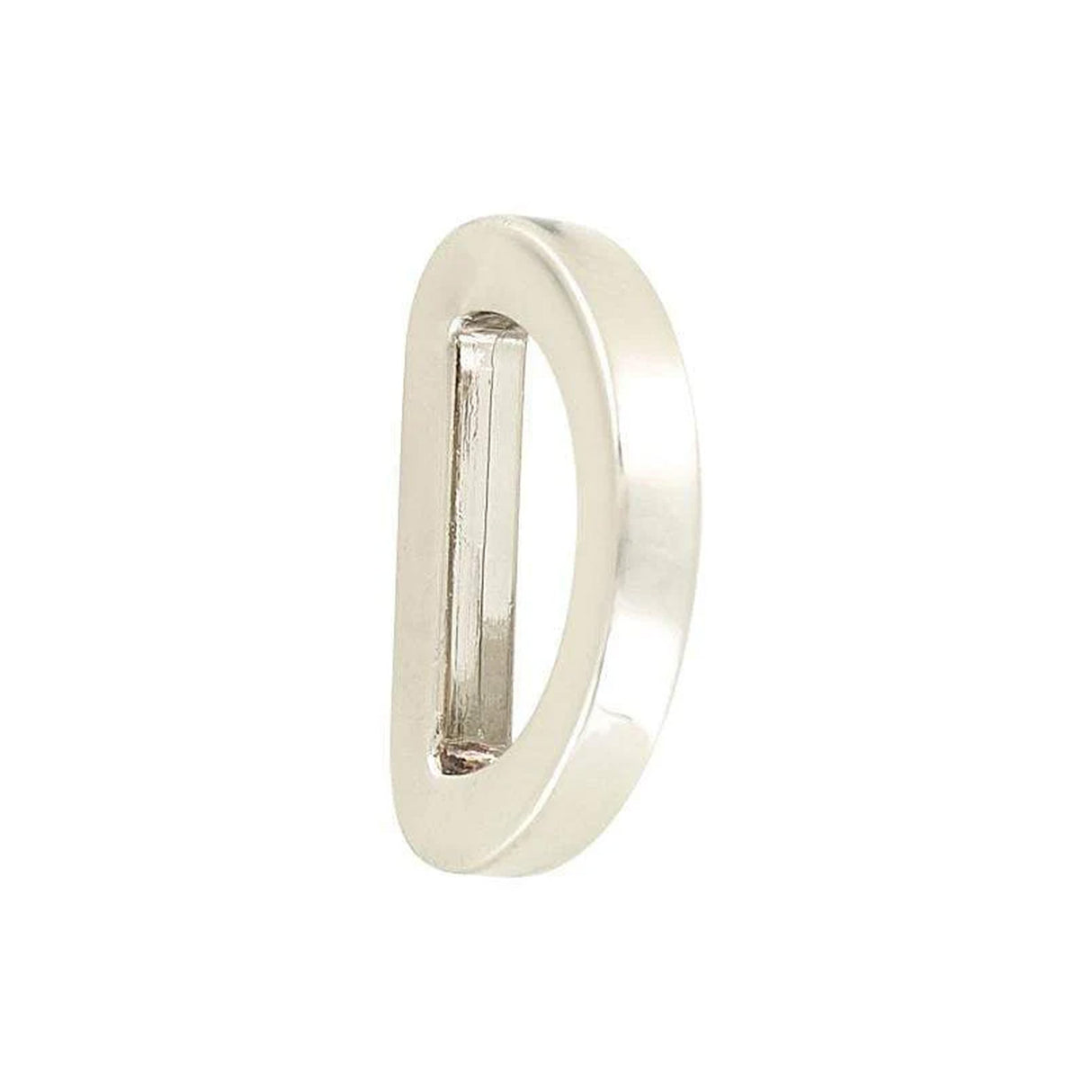 1/2" Shiny Nickel, Cast D Ring, Zinc Alloy-PK5