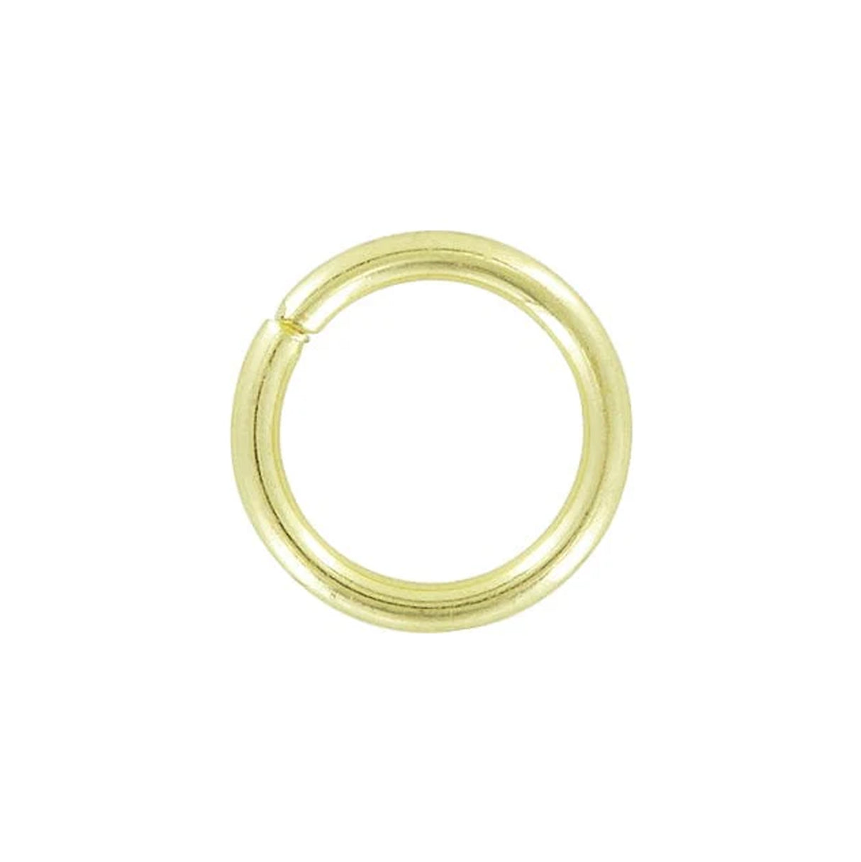 1/2" Shiny Brass, Split Round Ring, Steel