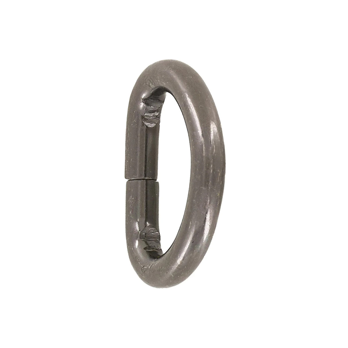 1/2" Shiny Gunmetal, Split D Ring, Steel