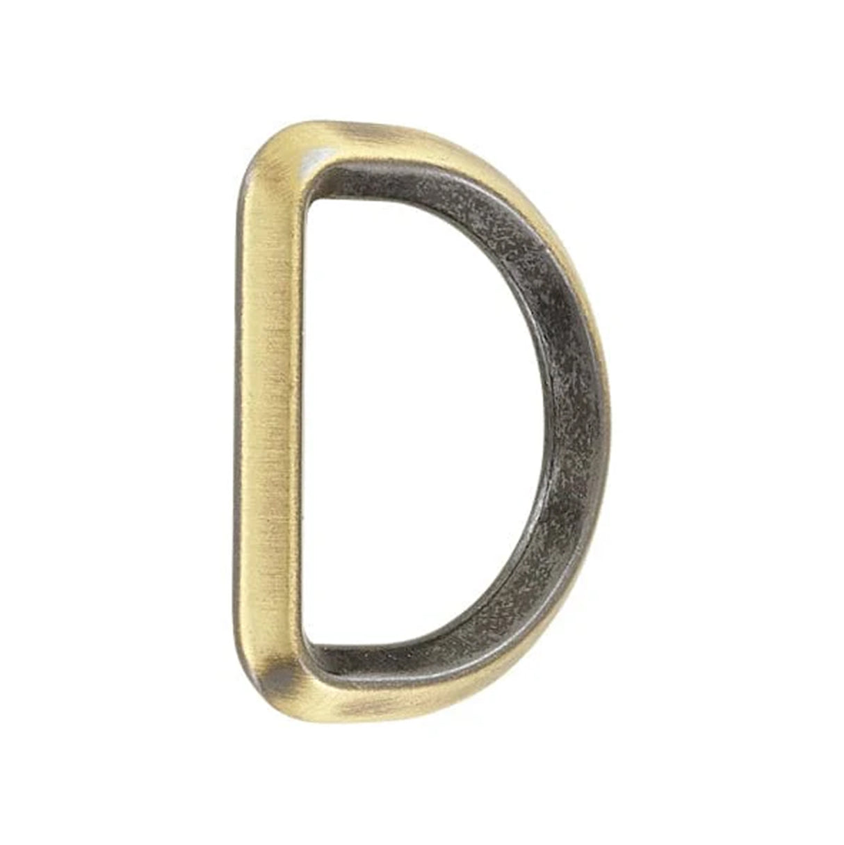 1 3/16" Antique Brass, Solid Beveled D Ring, Zinc Alloy