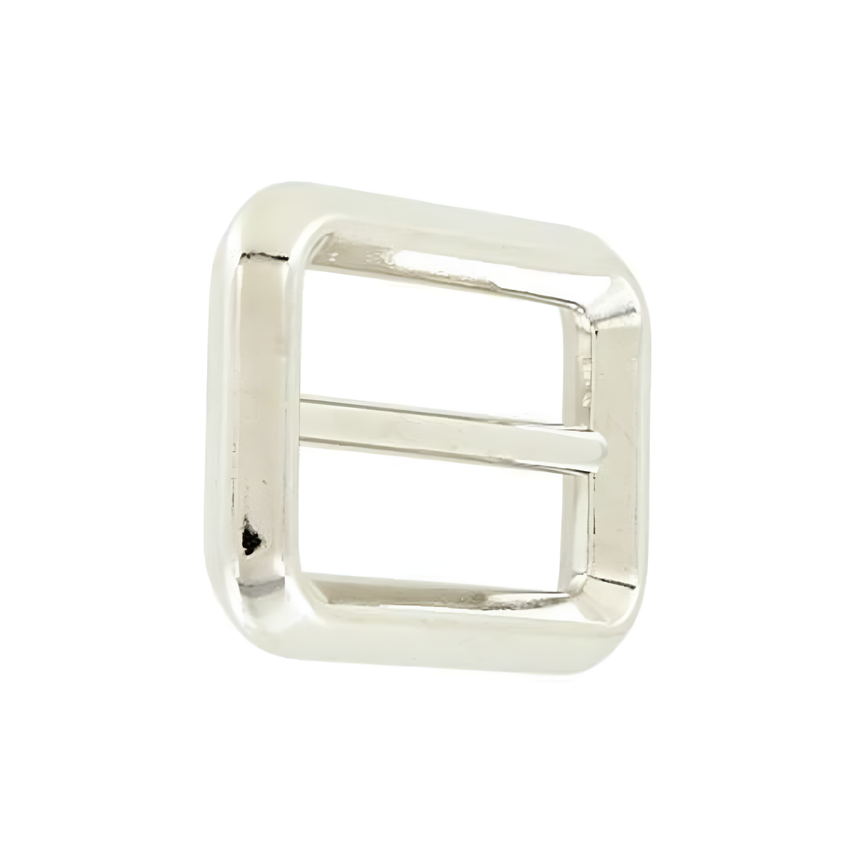 1 3/16" Shiny Nickel, Beveled Double Loop, Zinc Alloy