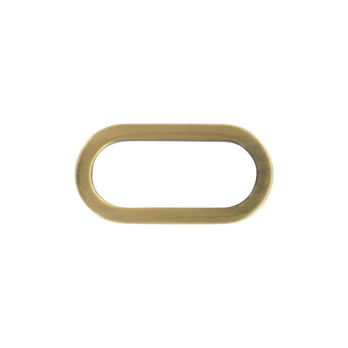 1" Antique Brass, Cast Oval Flat Ring, Zinc Alloy