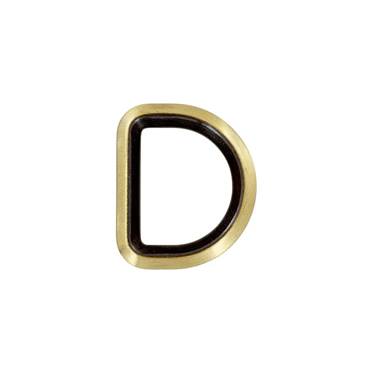 1" Antique Brass, Solid Beveled D Ring, Zinc Alloy