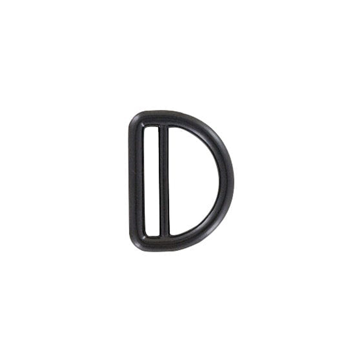 1" Black, Cast Double Loop D-Ring, Zinc Alloy