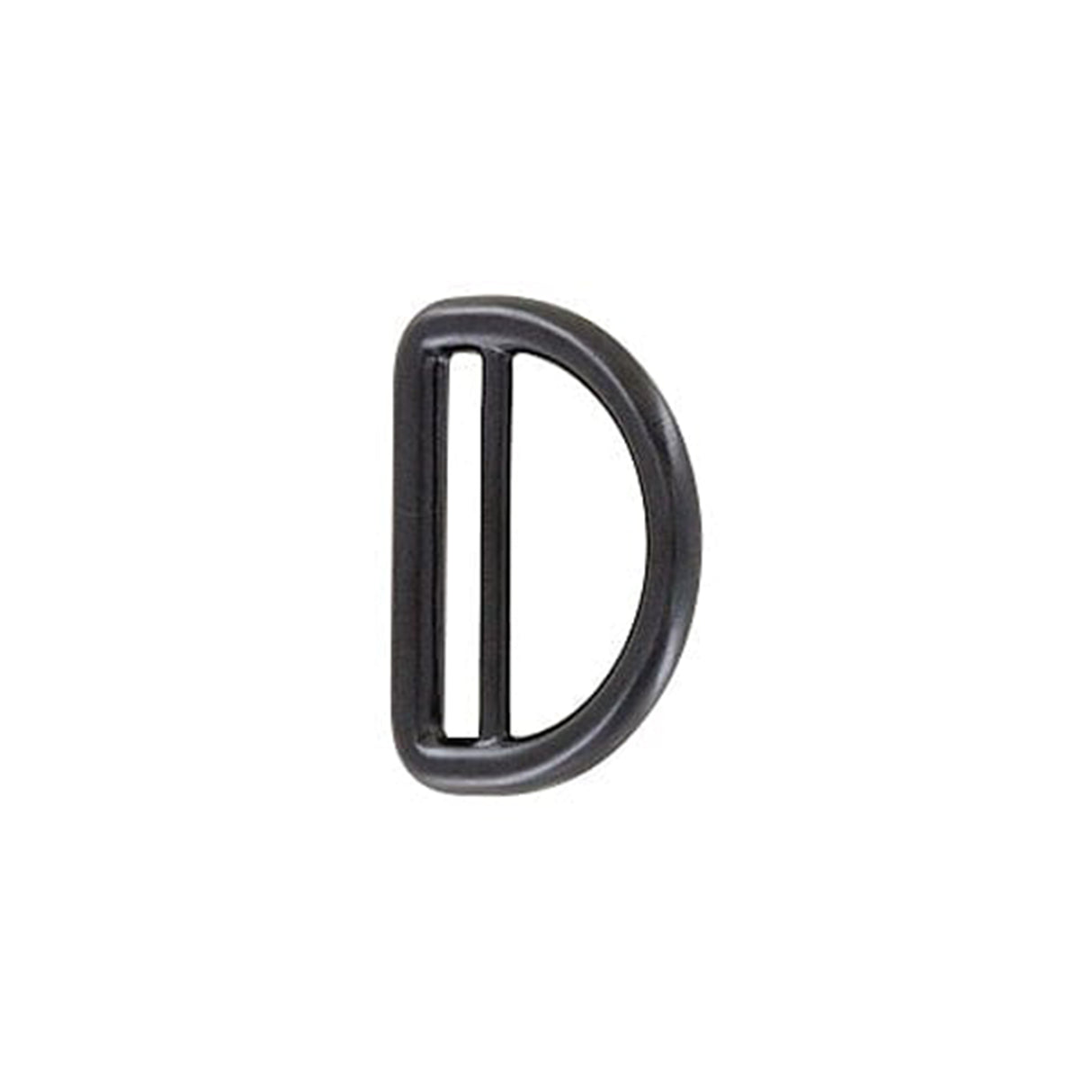 1" Black, Cast Double Loop D-Ring, Zinc Alloy