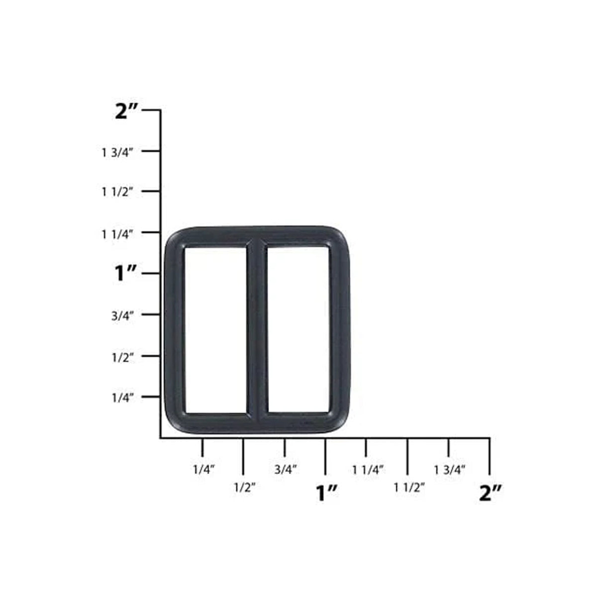 1" Matte Black, Cast Tri Glide Slide, Zinc Alloy