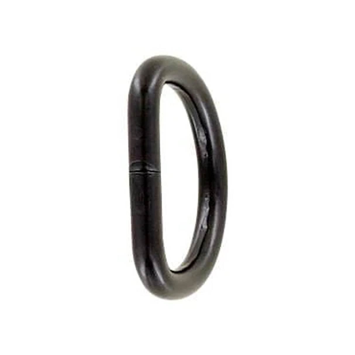 1" Matte Black, Split D Ring, Steel