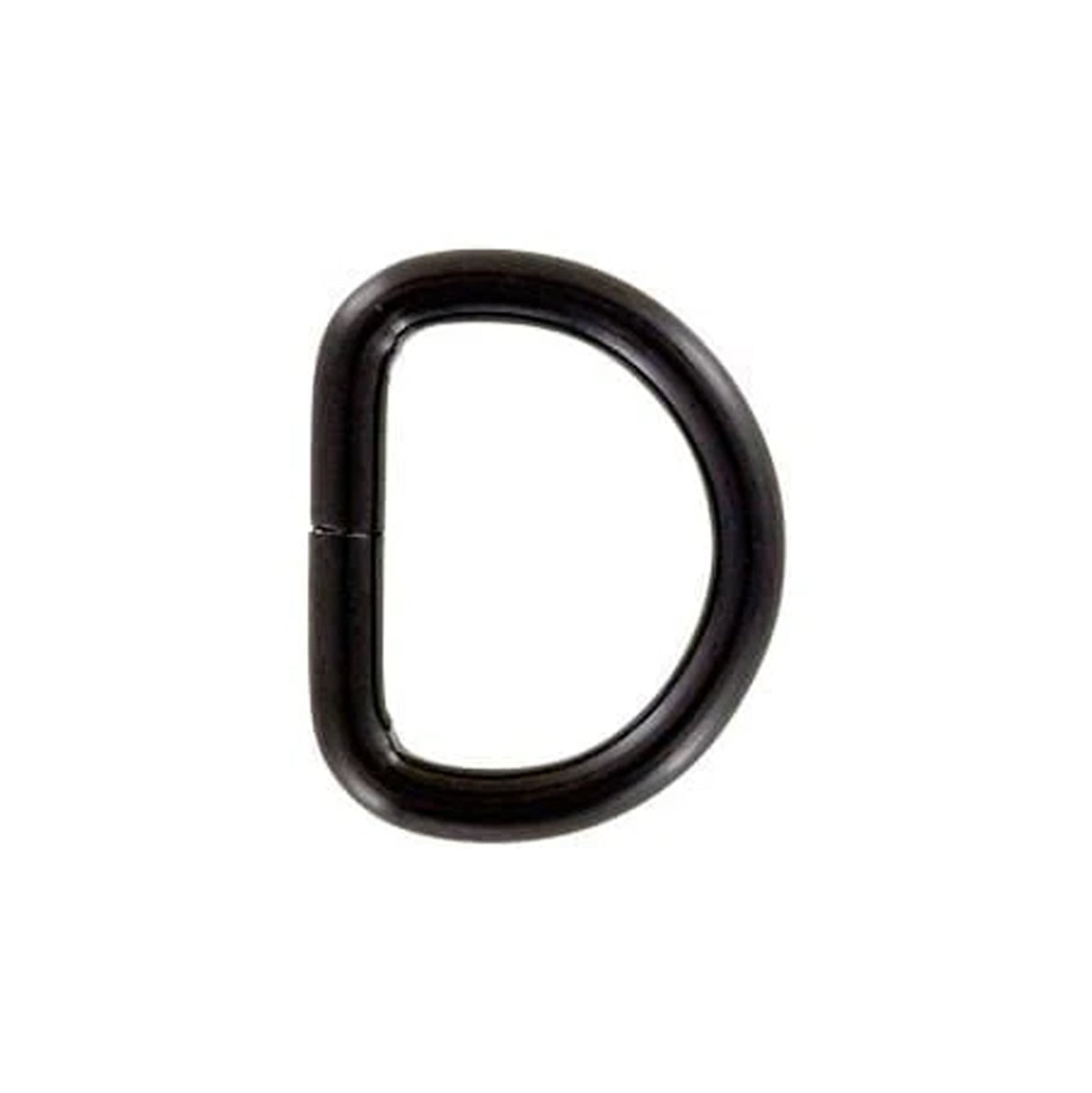 1" Matte Black, Split D Ring, Steel