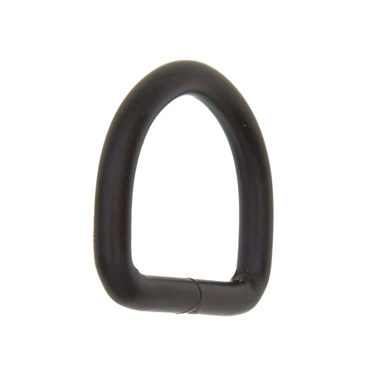 1" Matte Black, Rounded Welded D-Ring, Steel