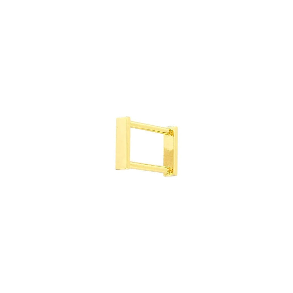 1" Shiny Gold, Compact Rectangular Ring, Zinc Alloy