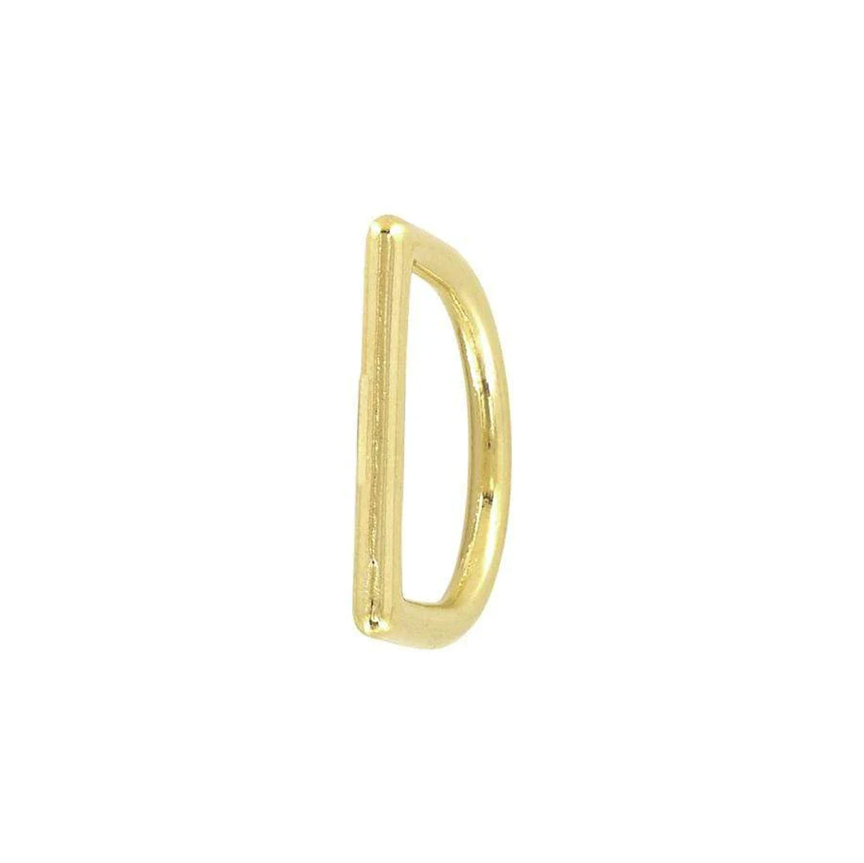 1" Shiny Gold, Solid D Ring, Zinc Alloy