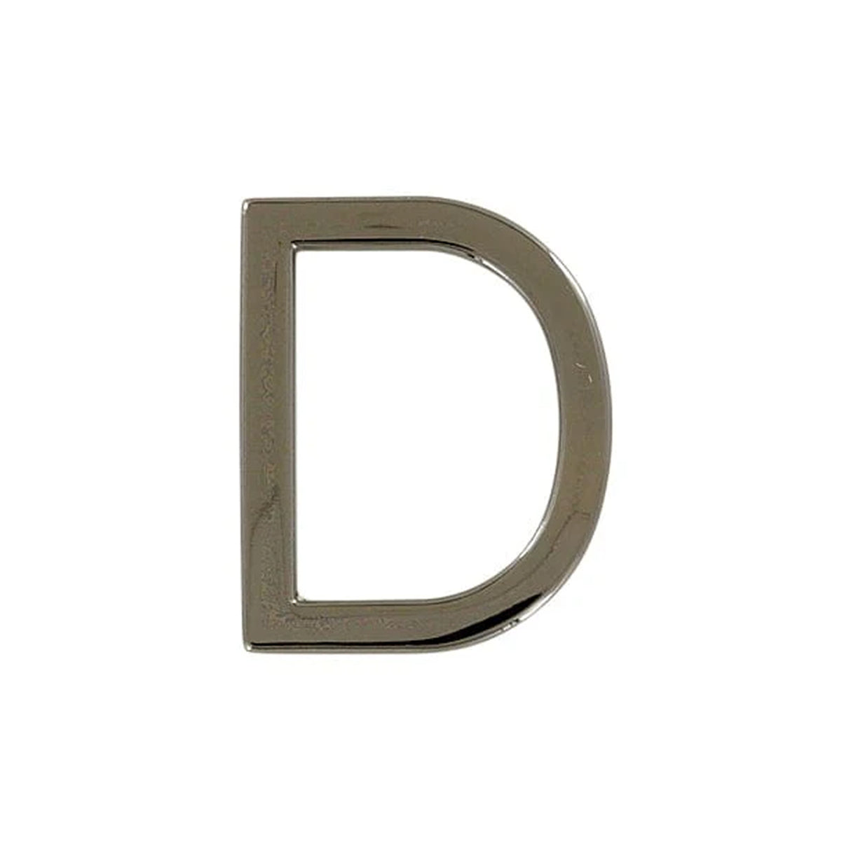 1"Gunmetal, Solid D Ring, Zinc Alloy