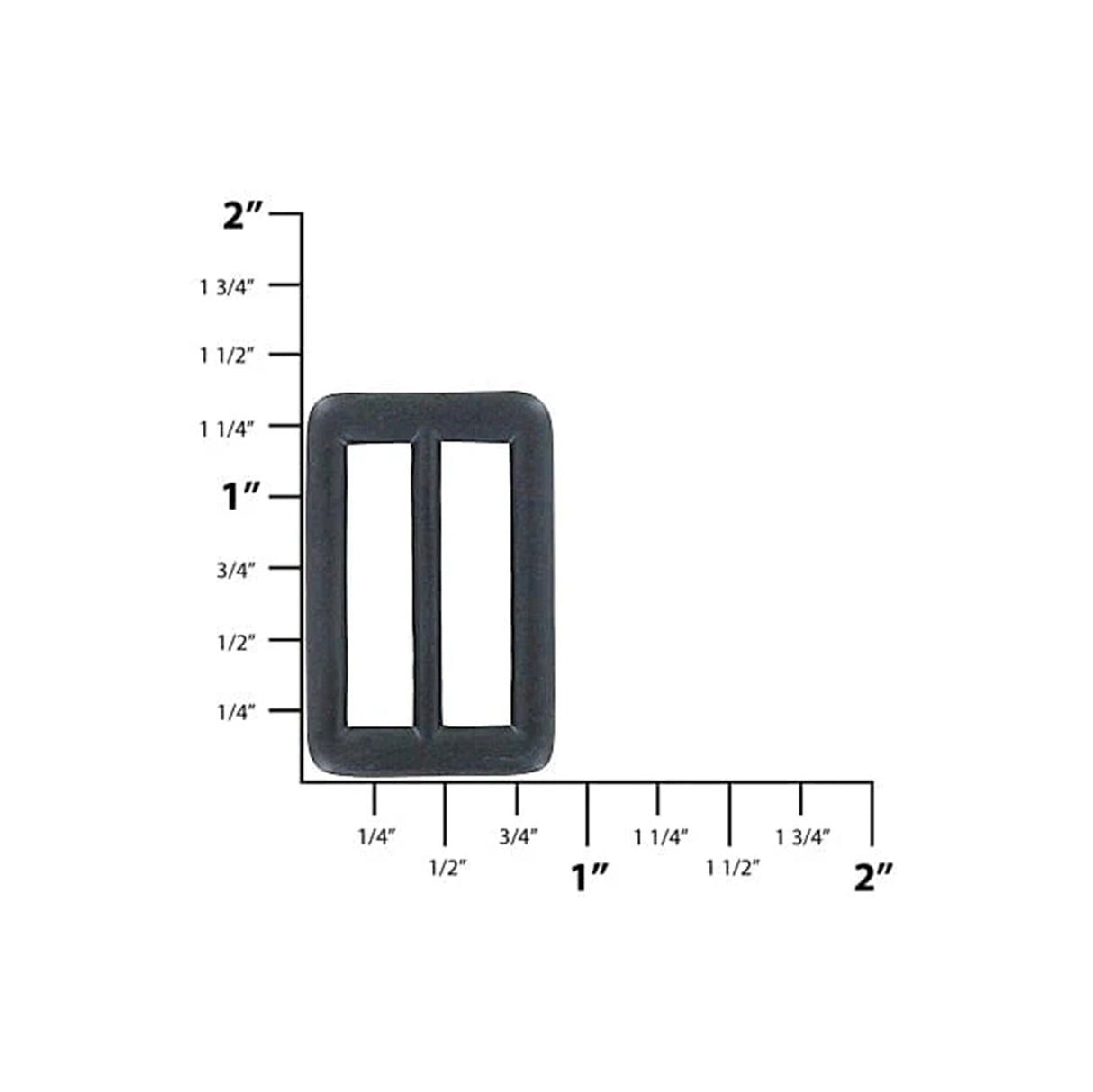 1" Matte Black, Cast Concave Slide, Steel