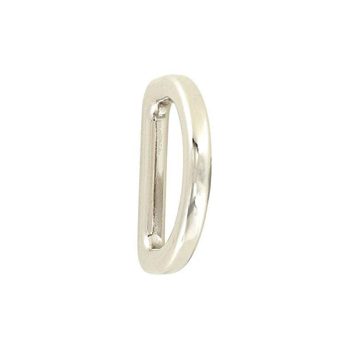 1" Shiny Nickel, Cast D-Ring, Zinc Alloy