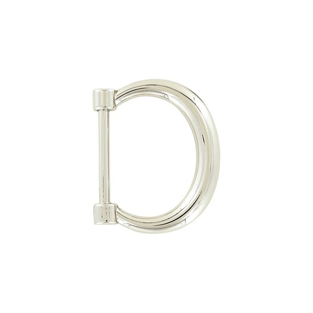 1" Shiny Nickel, Decorative Dee Ring, Zinc Alloy
