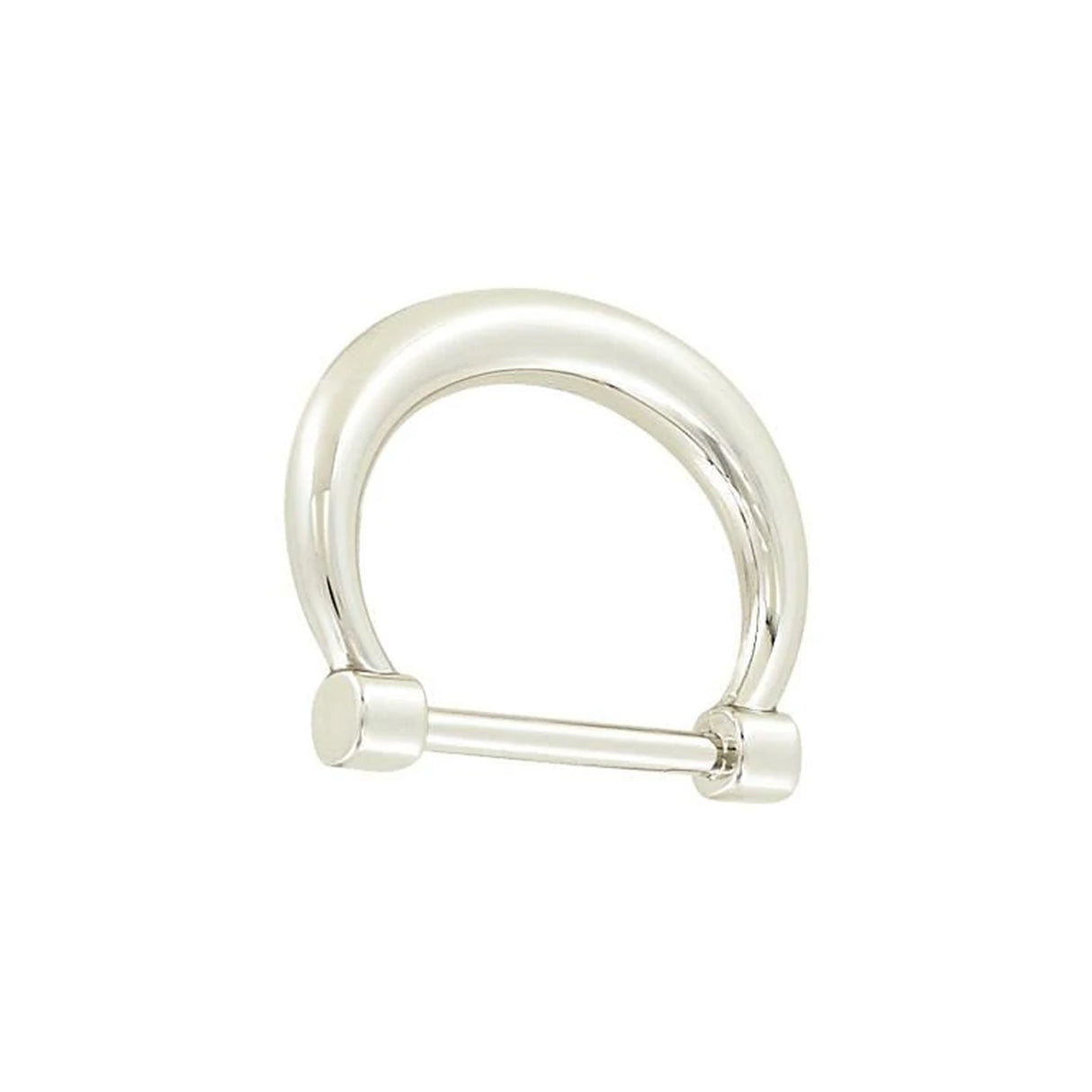 1" Shiny Nickel, Decorative Dee Ring, Zinc Alloy