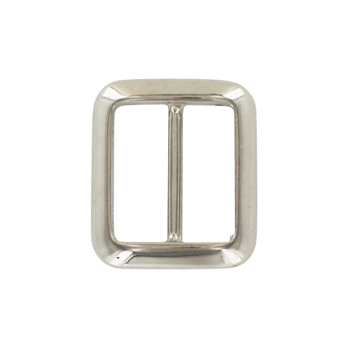 1" Shiny Nickel, Cast Concave Tri Glide Buckle, Zinc Alloy