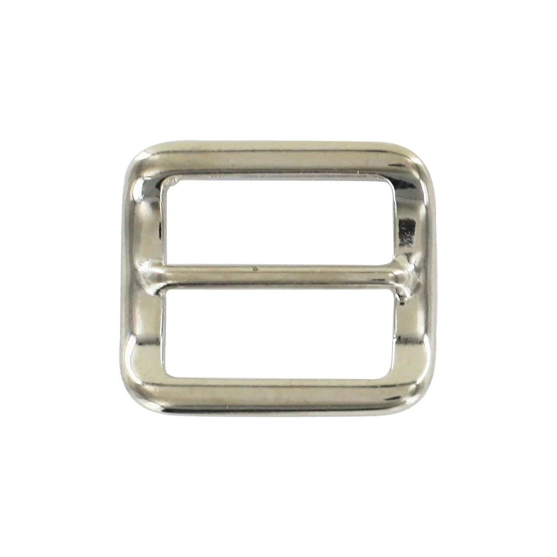 1" Shiny Nickel, Cast Concave Tri Glide Buckle, Zinc Alloy