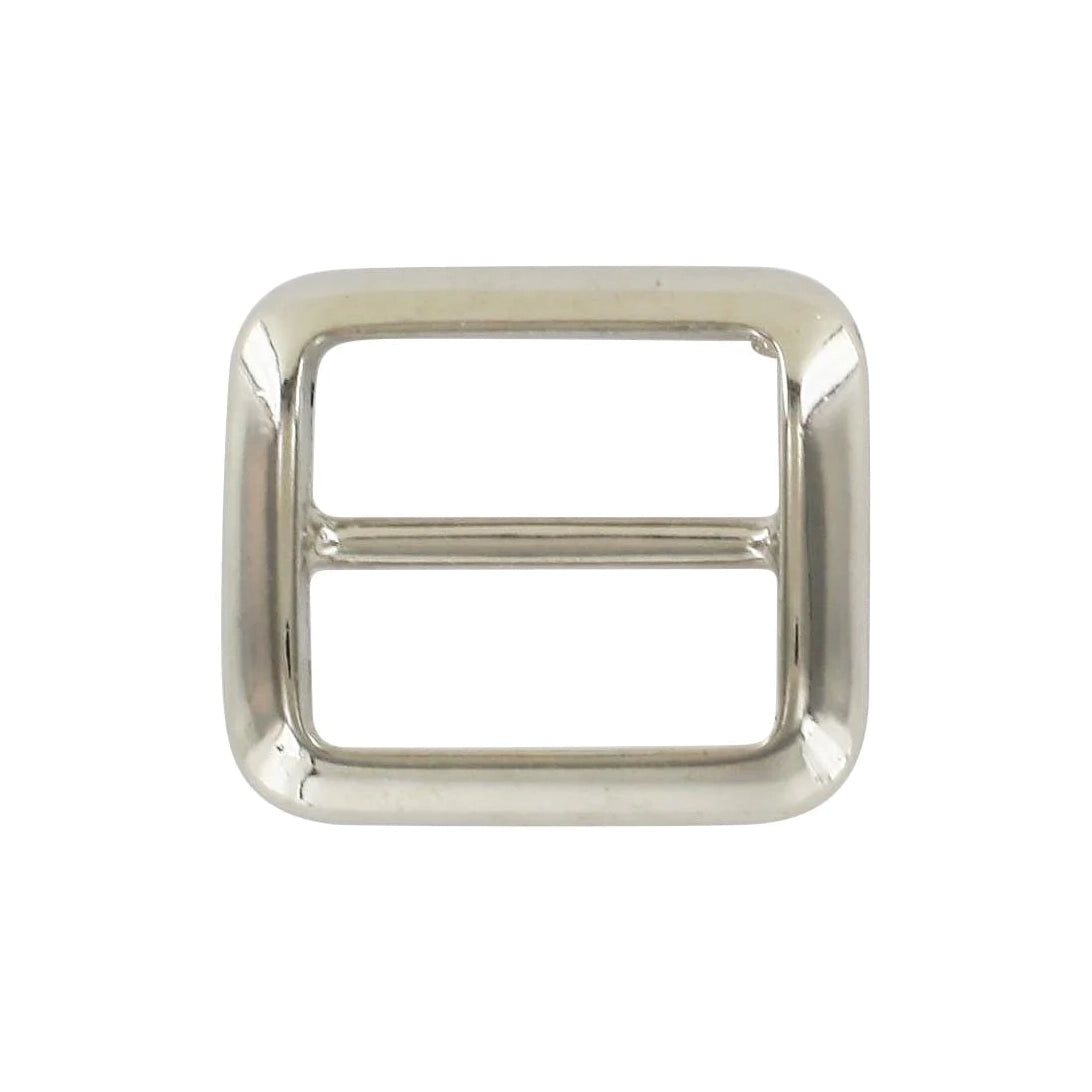 1" Shiny Nickel, Cast Concave Tri Glide Buckle, Zinc Alloy