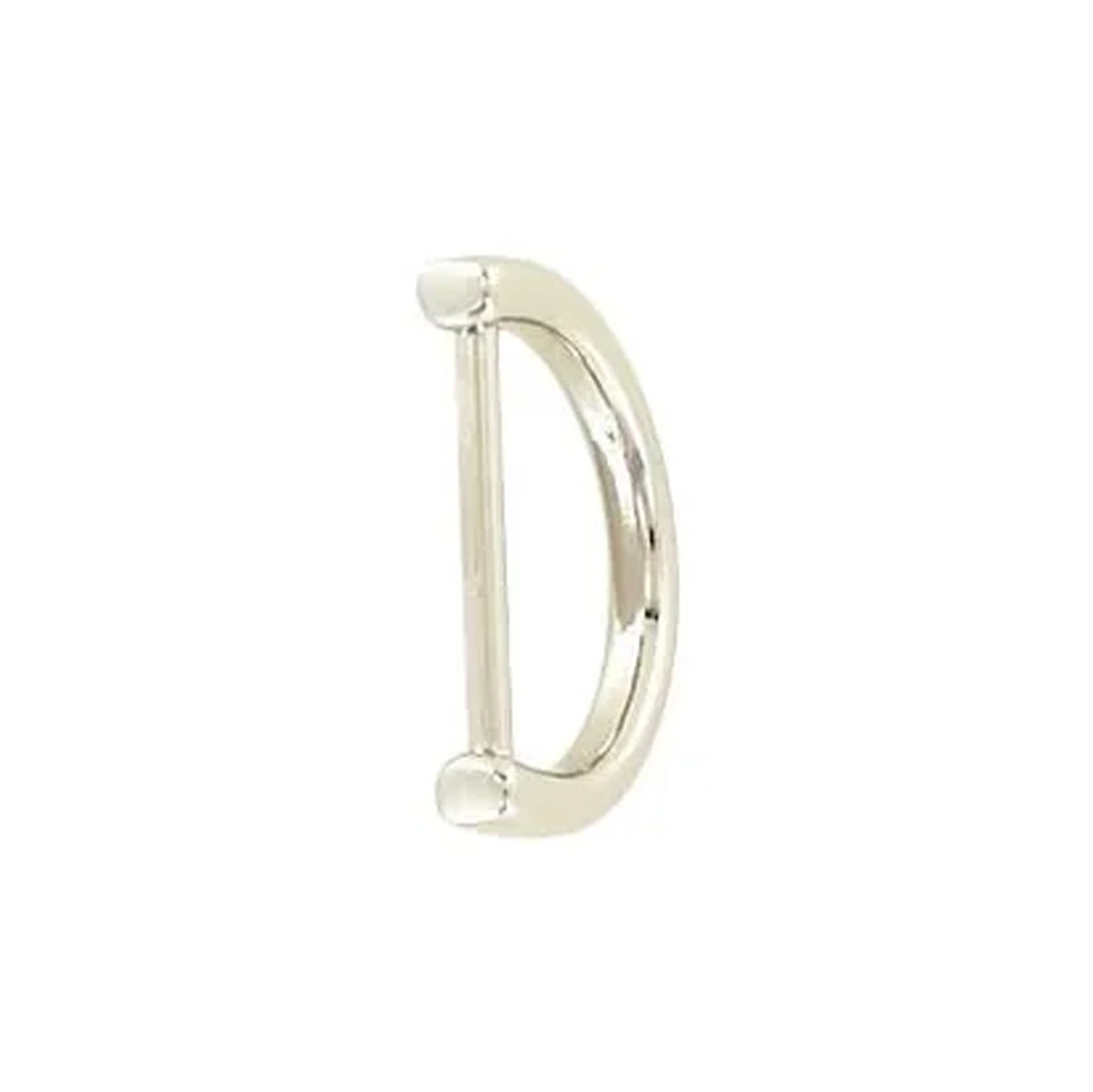 1" Shiny Nickel, D-Ring Handle Loop, Zinc Alloy