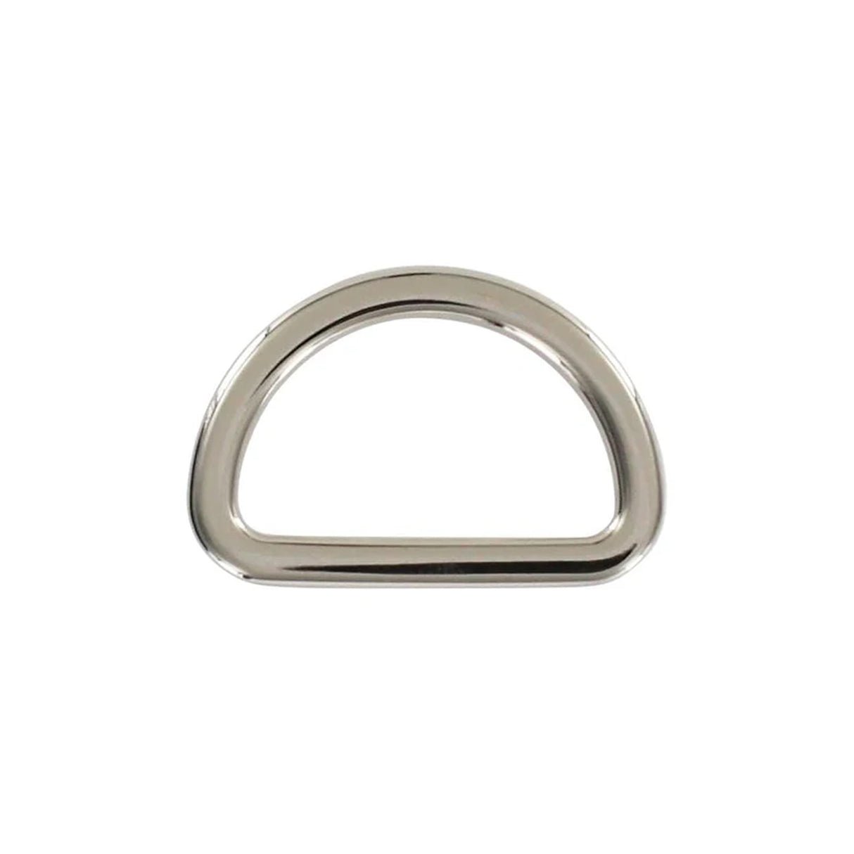 1" Shiny Nickel, Flat Cast D Ring, Zinc Alloy-PK5