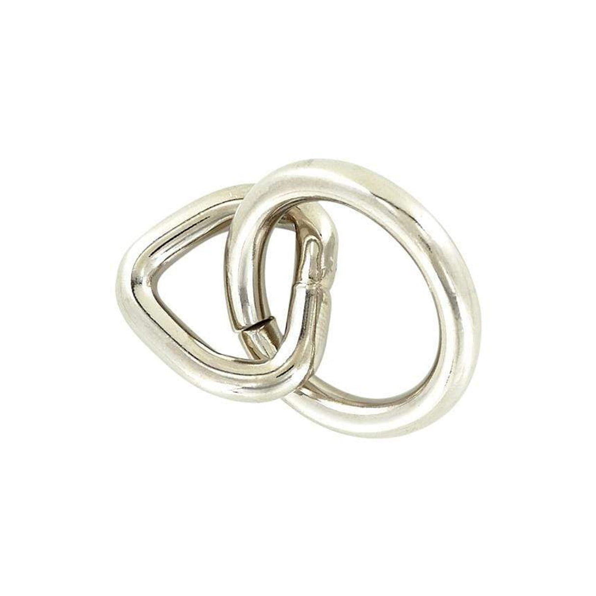 1" Shiny Nickel, Loop & Ring, Steel