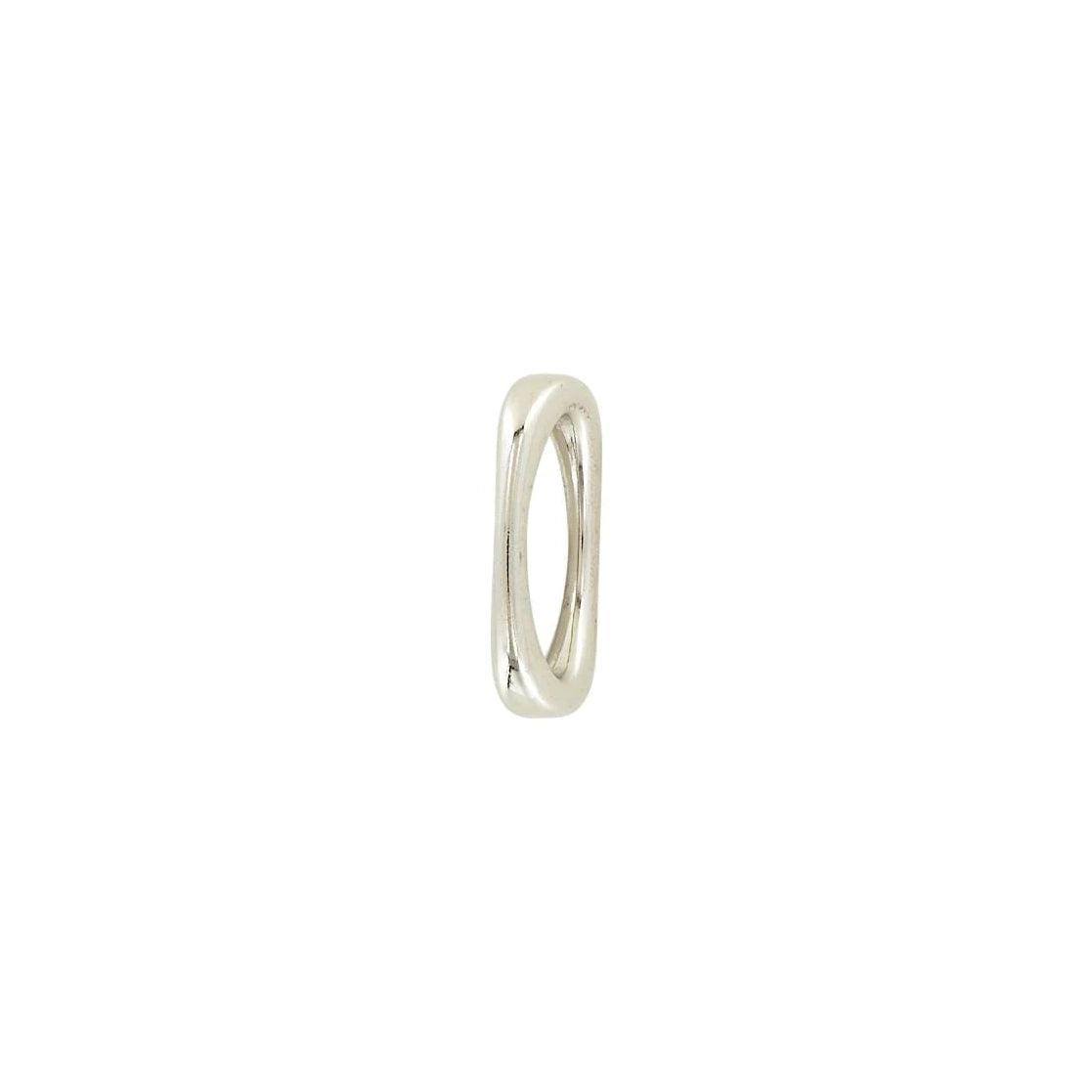 1" Shiny Nickel, Oval Ring, Zinc Alloy