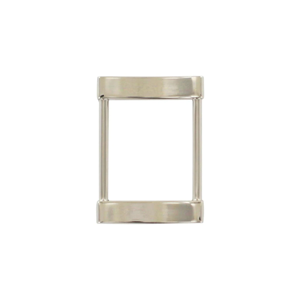 1" Shiny Nickel, Solid Beveled Rectangular Ring, Zinc Alloy