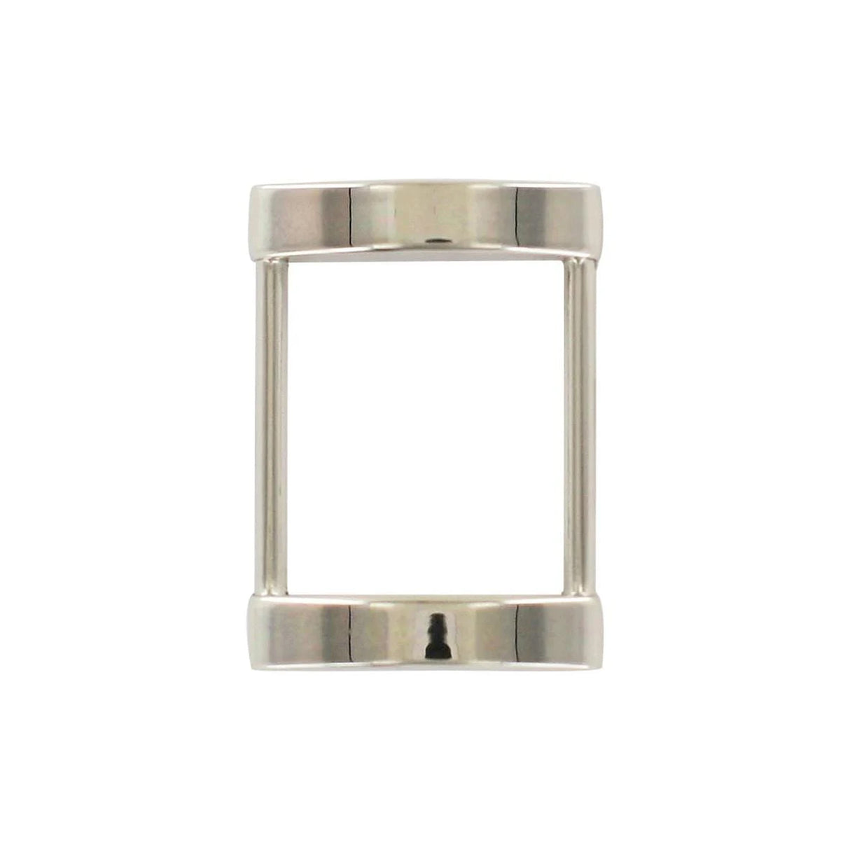 1" Shiny Nickel, Solid Beveled Rectangular Ring, Zinc Alloy