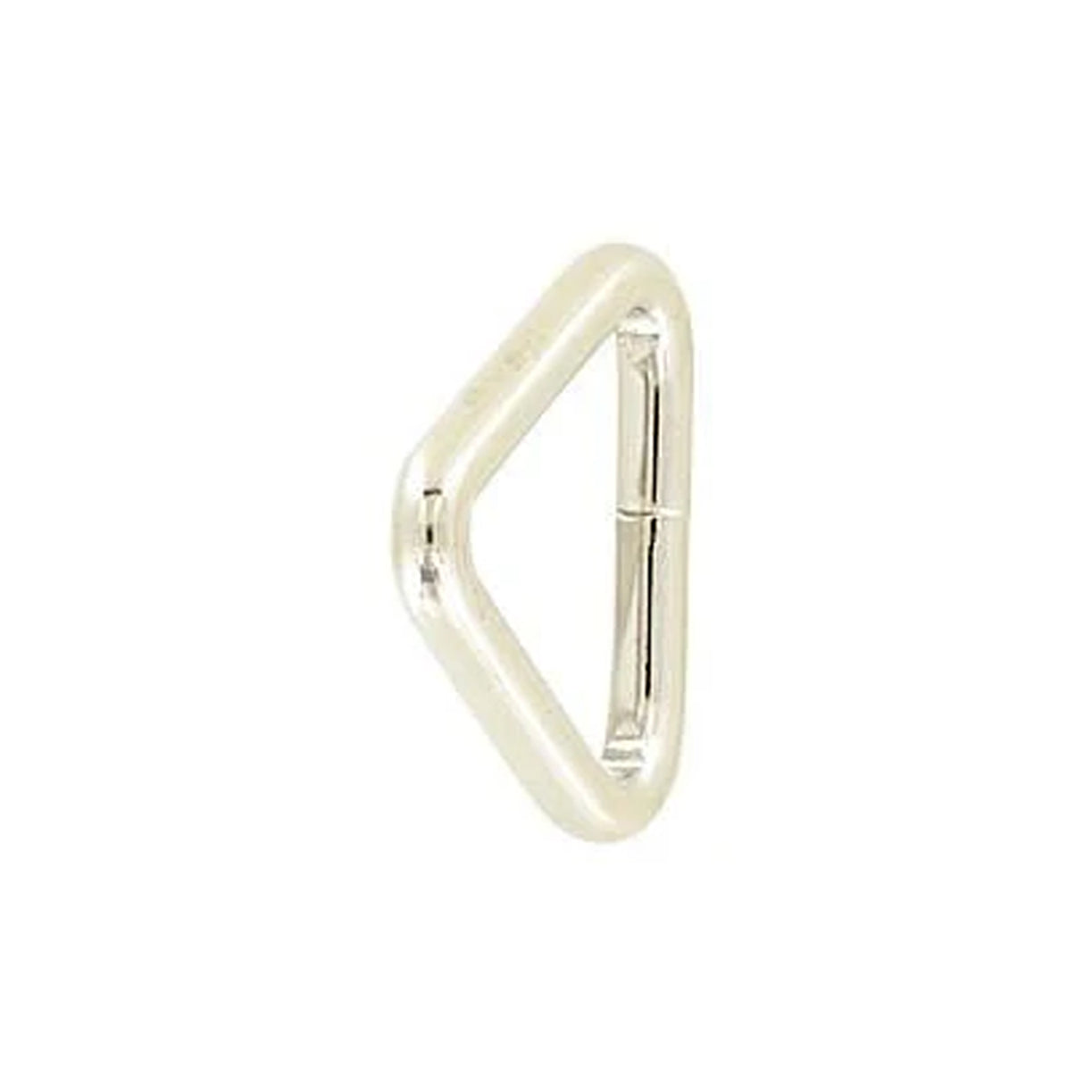 1" Shiny Nickel, Welded Triangle Ring, Steel