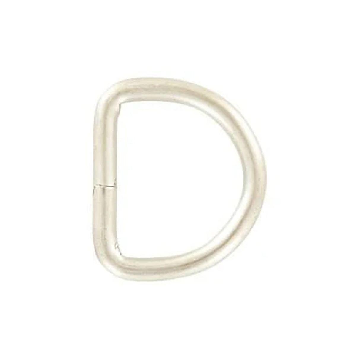 1" Satin Nickel, Welded D Ring, Steel
