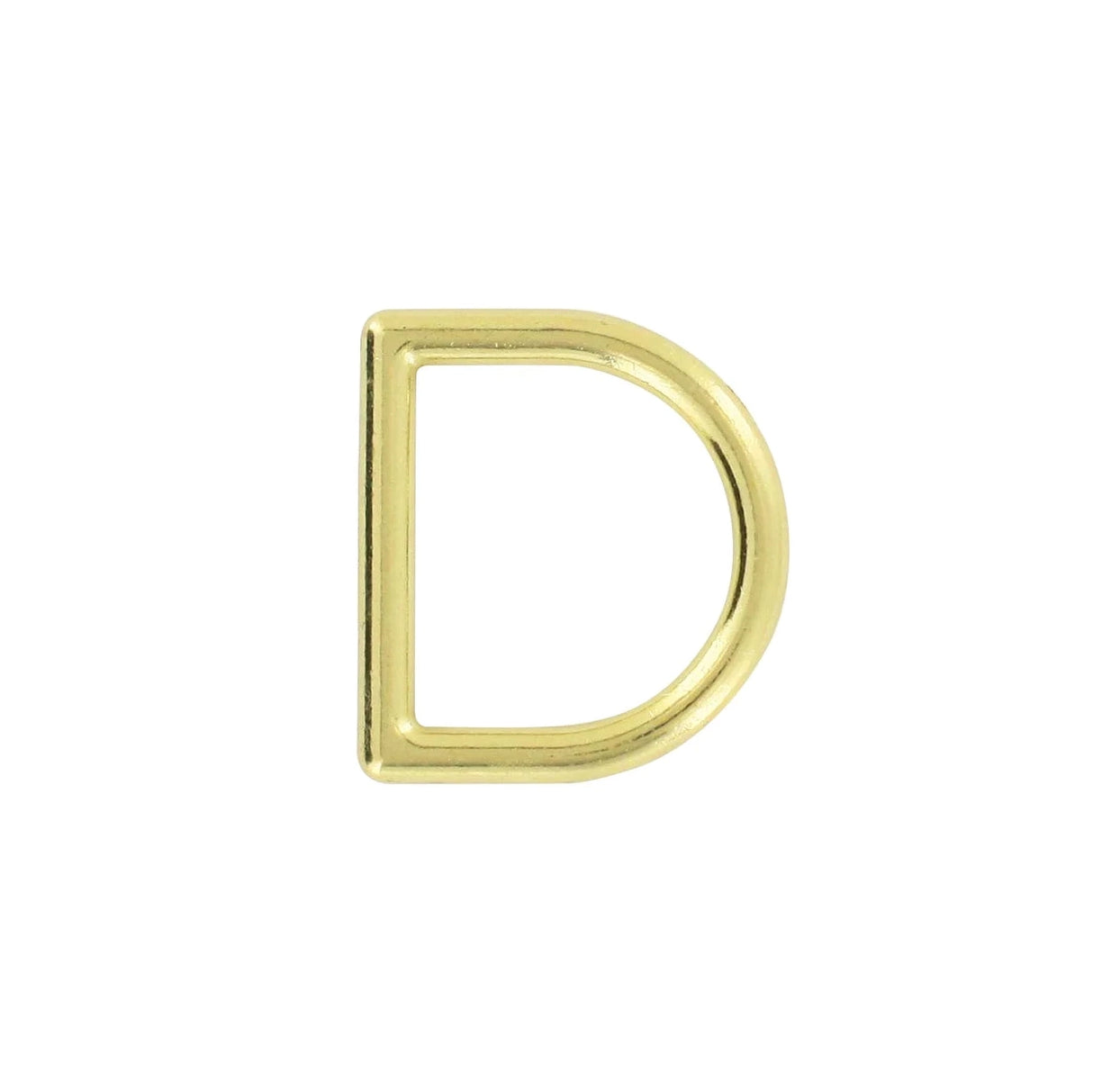 1" Shiny Brass, Cast D-Ring, Zinc Alloy