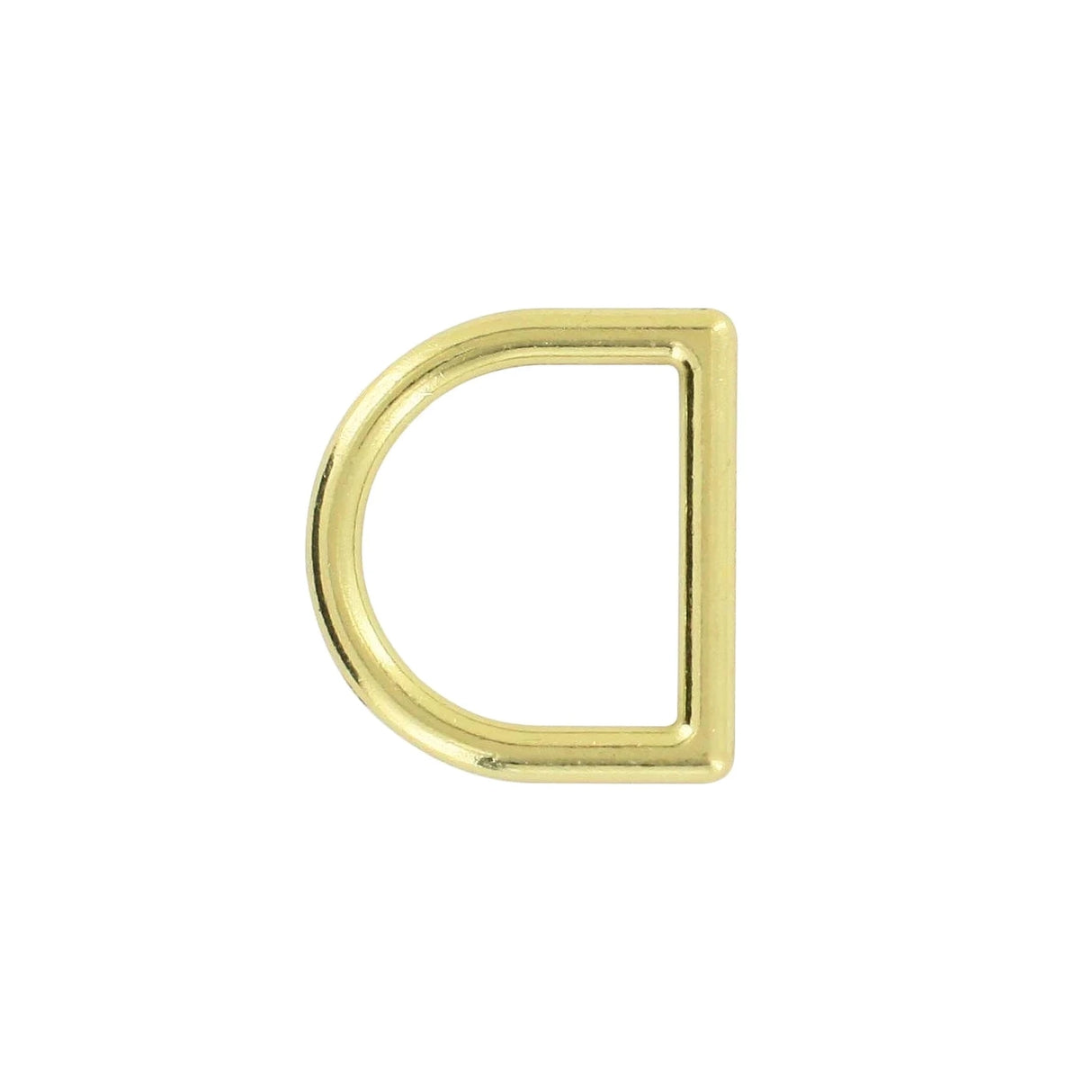 1" Shiny Brass, Cast D-Ring, Zinc Alloy