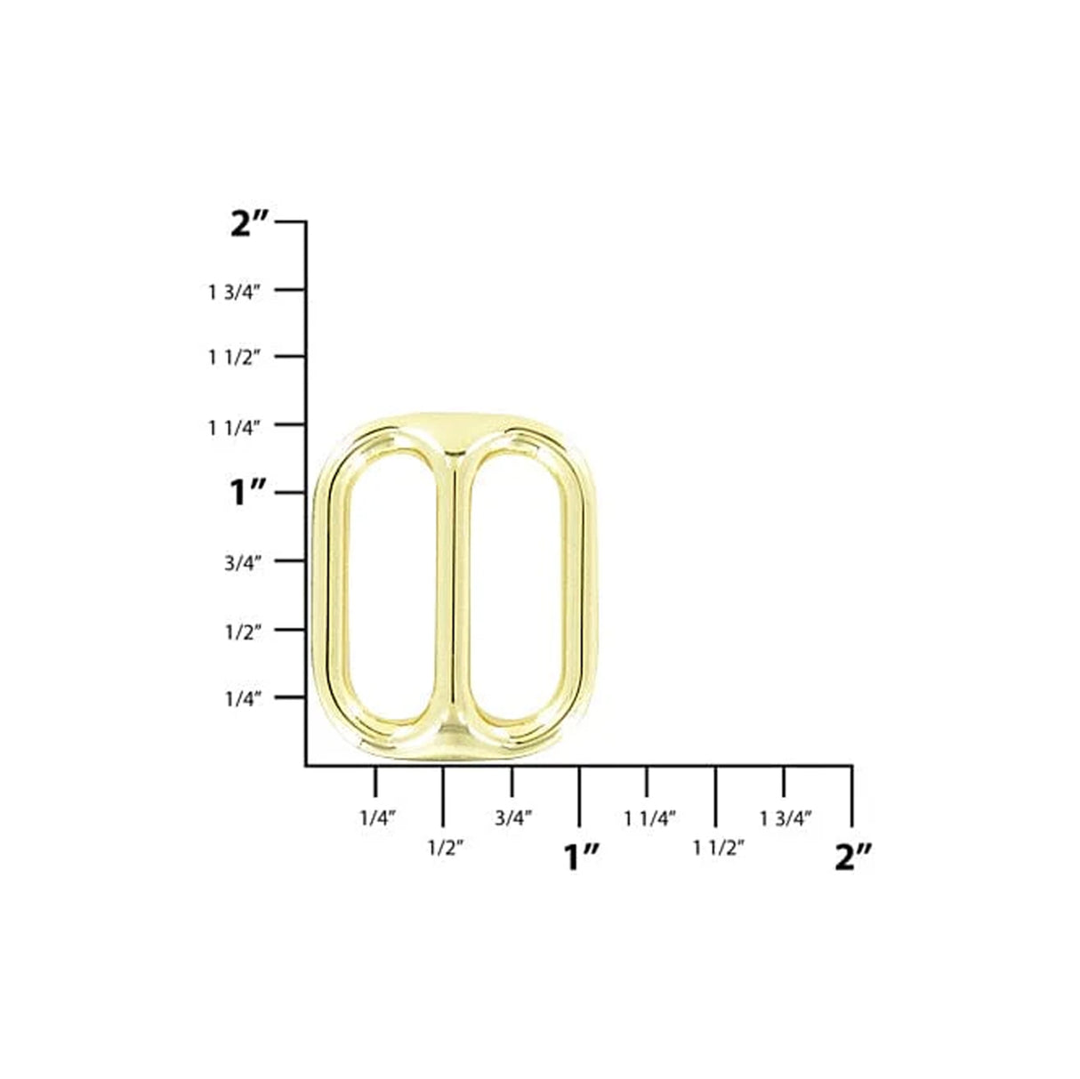 1" Shiny Gold, Concave Slide, Zinc Alloy