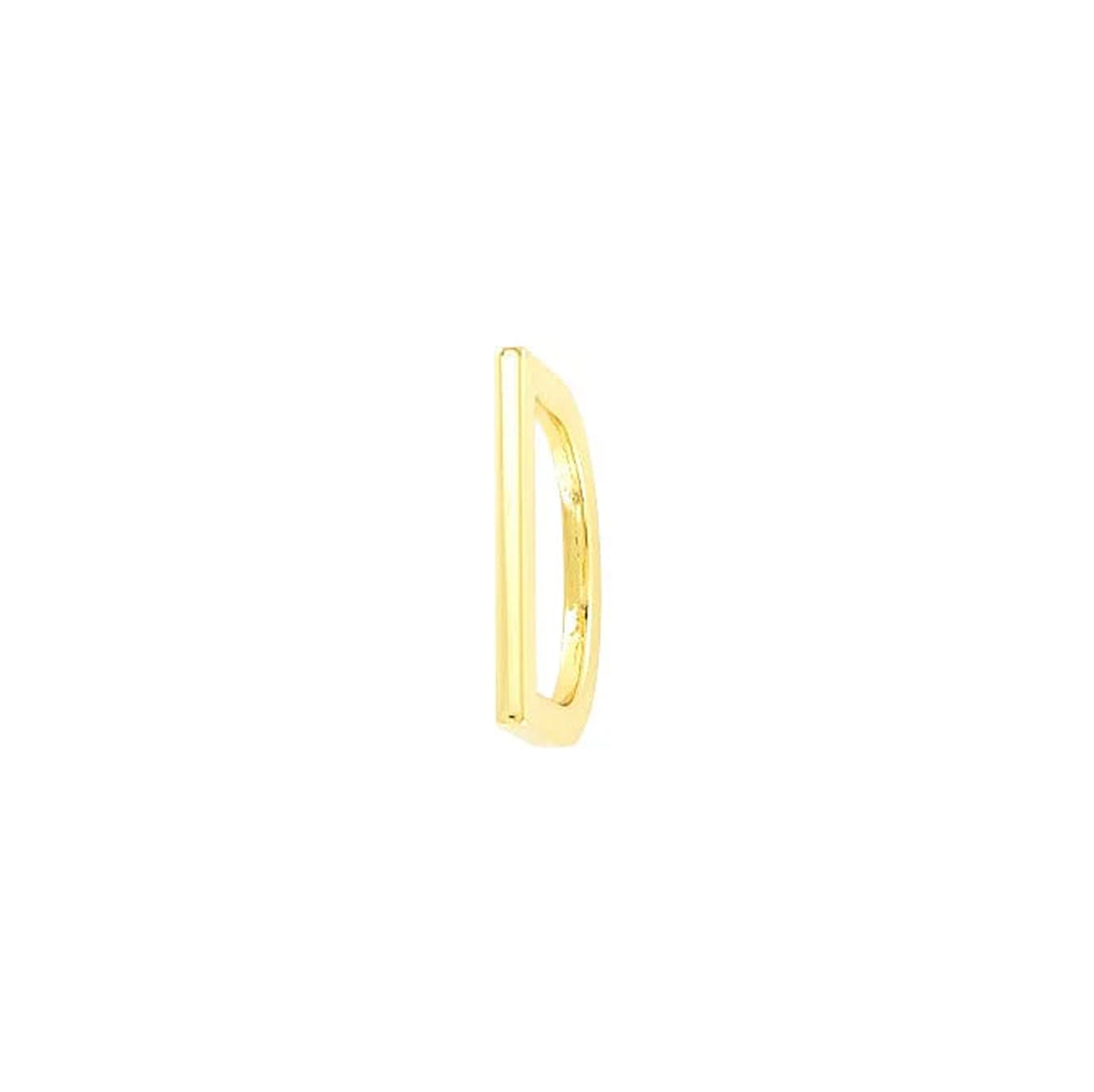3/4" Shiny Gold, Solid D Ring, Steel