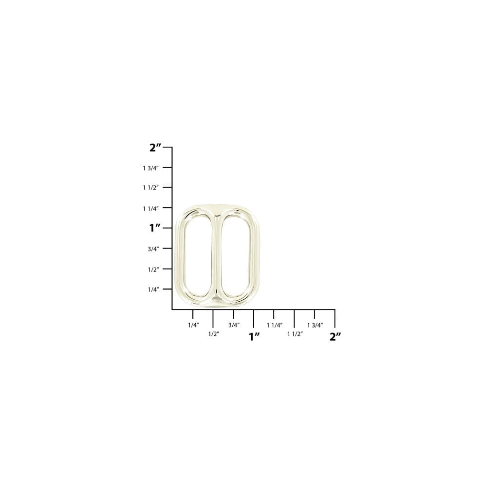 1" Shiny Nickel, Concave Slide, Zinc Alloy