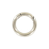 1" Shiny Nickel, Spring Gate Round Ring, Zinc Alloy, #P-2514-NIC