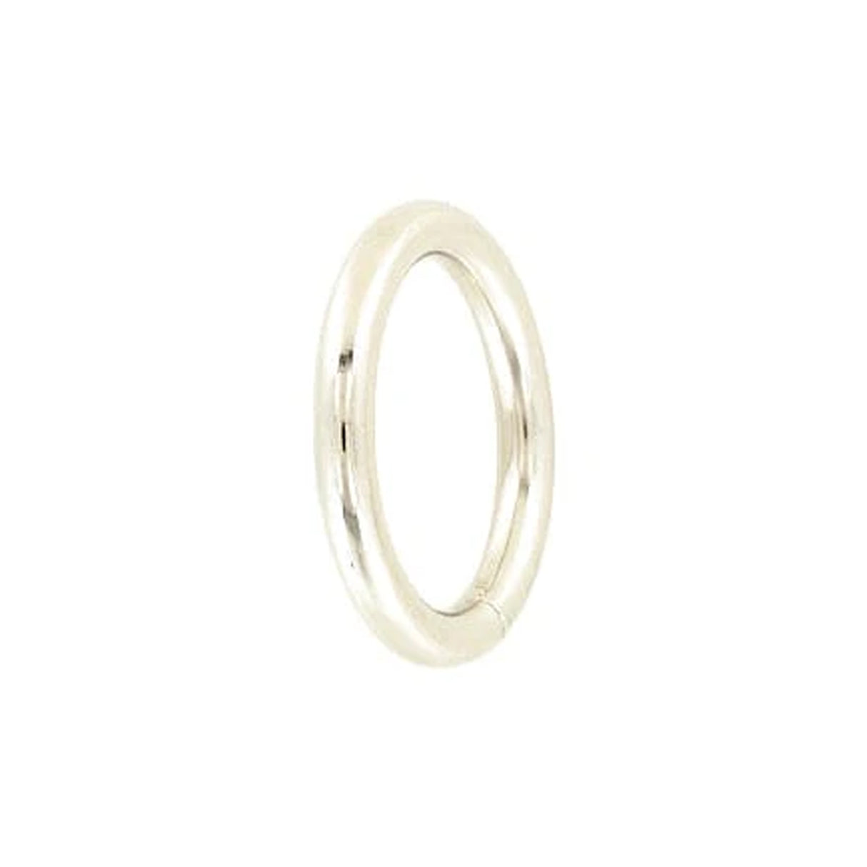 1" Shiny Nickel, Welded Round Ring, Steel